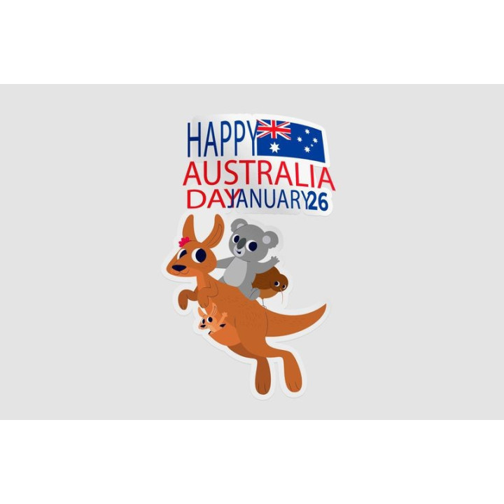 Happy Australia Day Style 181 Sticker - DecalsHouse