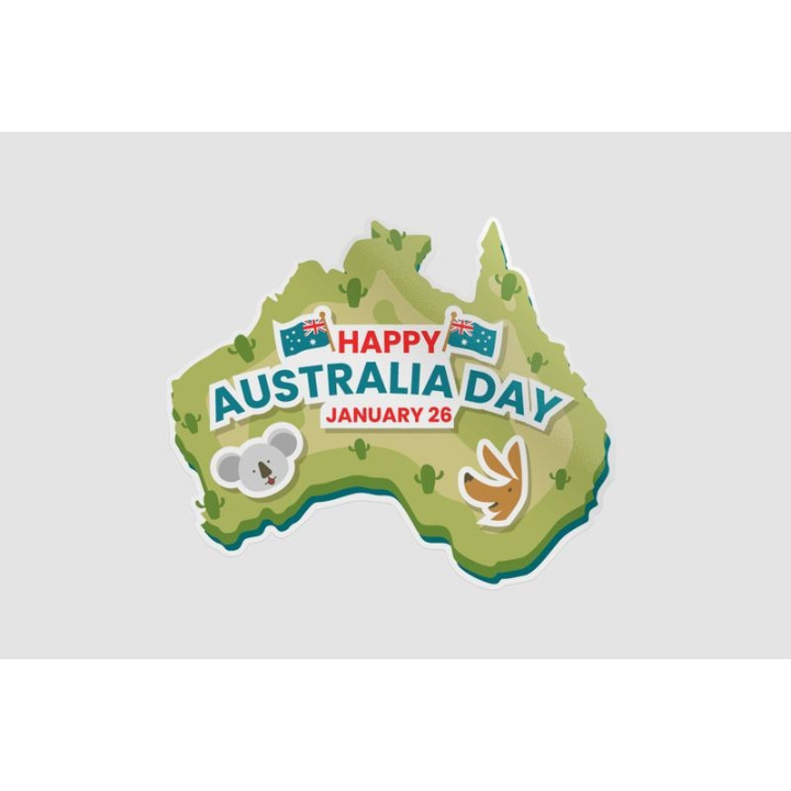 Happy Australia Day Style 193 Sticker - DecalsHouse