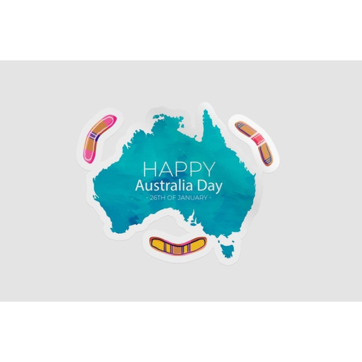 Happy Australia Day Style 197 Sticker - DecalsHouse