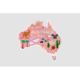 Happy Australia Day Style 20 Sticker - DecalsHouse