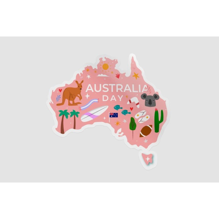 Happy Australia Day Style 20 Sticker - DecalsHouse