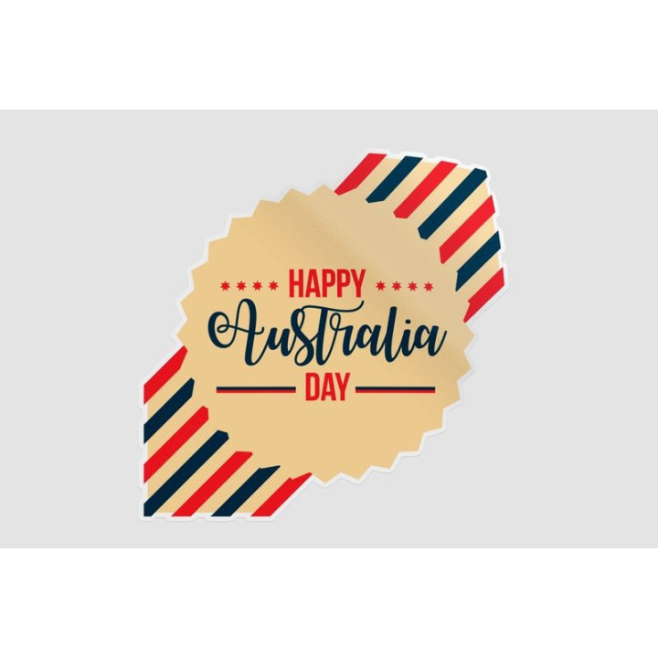 Happy Australia Day Style 211 Sticker - DecalsHouse