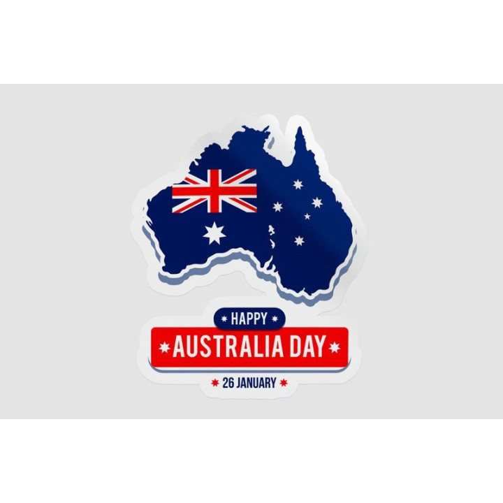 Happy Australia Day Style 22 Sticker - DecalsHouse