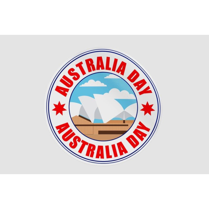Happy Australia Day Style 225 Sticker - DecalsHouse