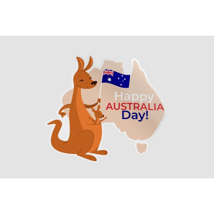 Happy Australia Day Style 23 Sticker - DecalsHouse