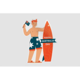 Happy Australia Day Style 231 Sticker - DecalsHouse