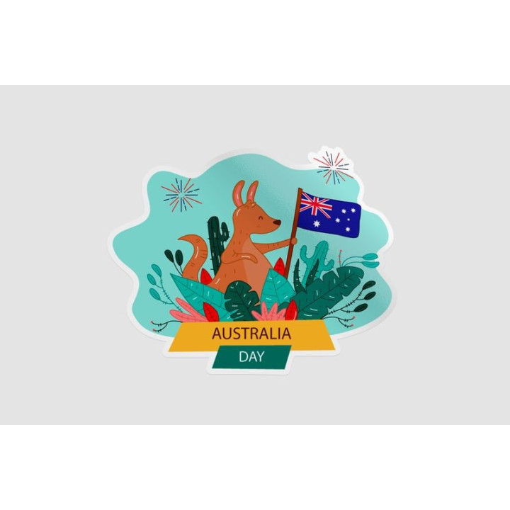 Happy Australia Day Style 236 Sticker - DecalsHouse