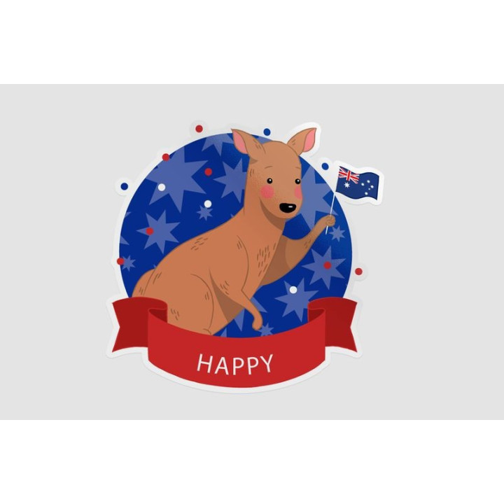 Happy Australia Day Style 240 Sticker - DecalsHouse