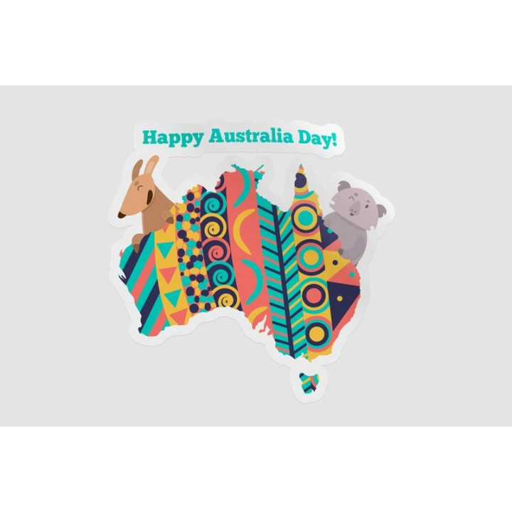 Happy Australia Day Style 243 Sticker - DecalsHouse