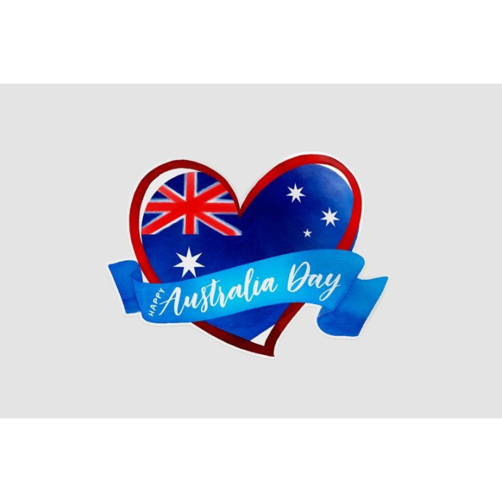 Happy Australia Day Style 250 Sticker - DecalsHouse