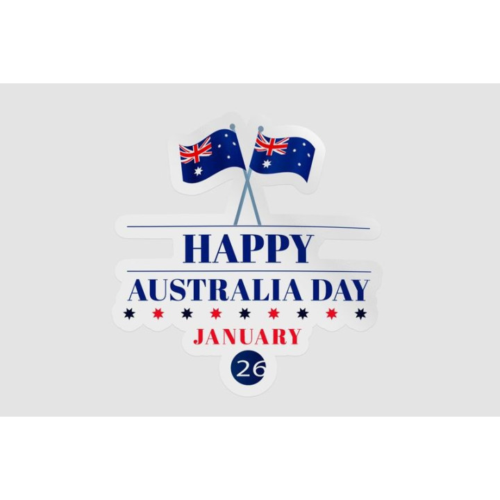 Happy Australia Day Style 256 Sticker - DecalsHouse