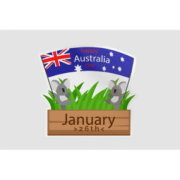 Happy Australia Day Style 260 Sticker - DecalsHouse