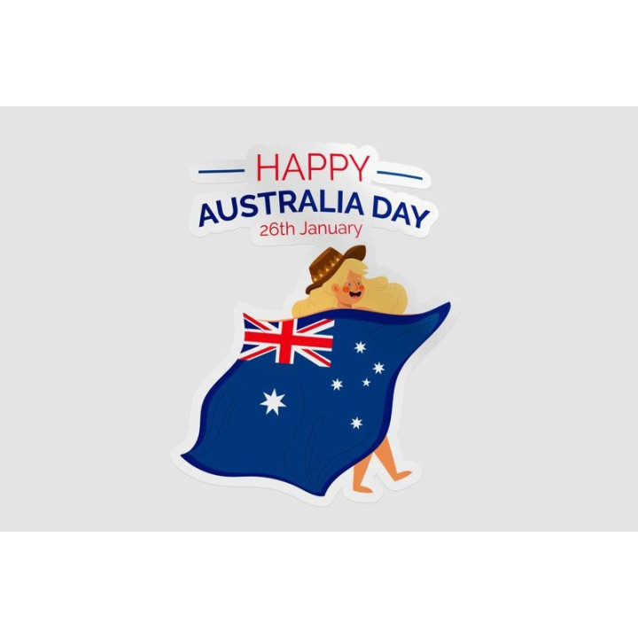 Happy Australia Day Style 262 Sticker - DecalsHouse