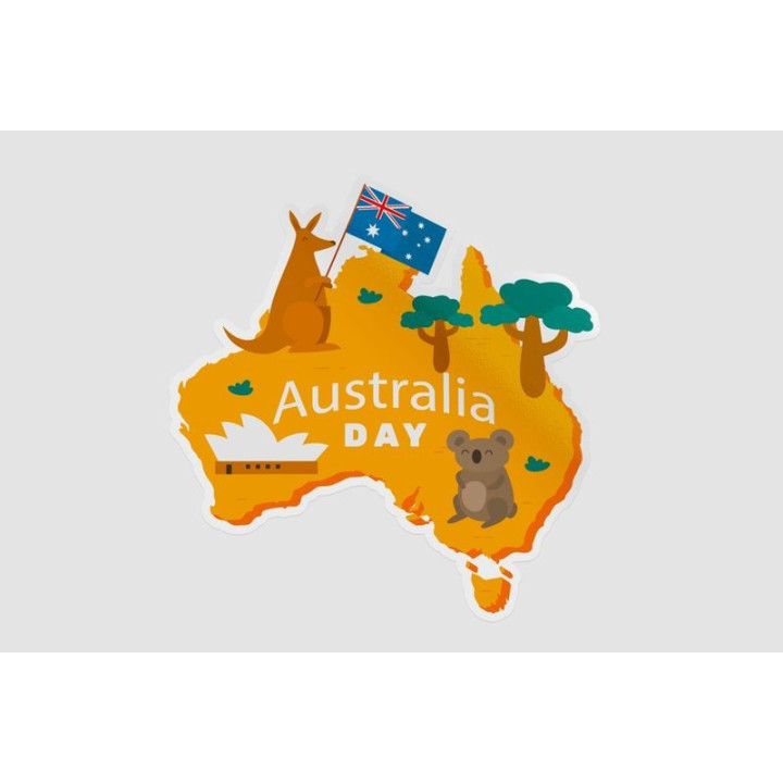 Happy Australia Day Style 27 Sticker - DecalsHouse