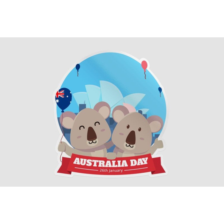 Happy Australia Day Style 270 Sticker - DecalsHouse