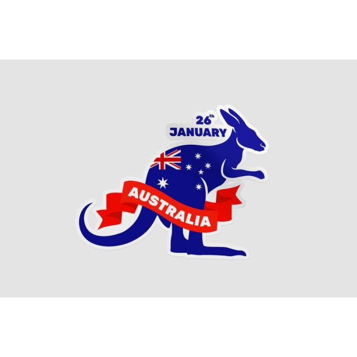 Happy Australia Day Style 28 Sticker - DecalsHouse