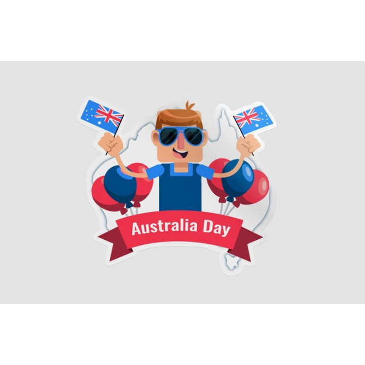 Happy Australia Day Style 287 Sticker - DecalsHouse