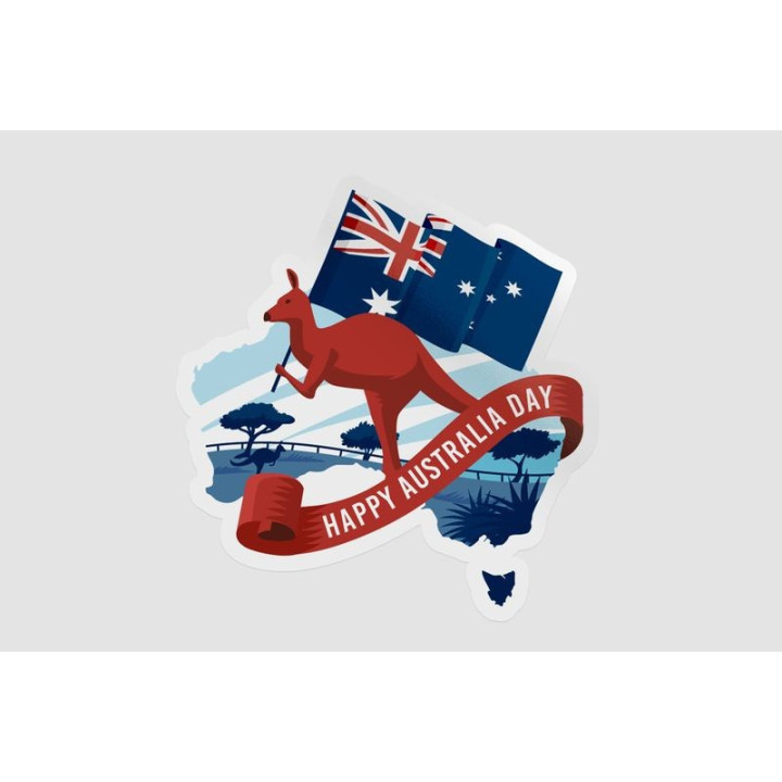 Happy Australia Day Style 29 Sticker - DecalsHouse