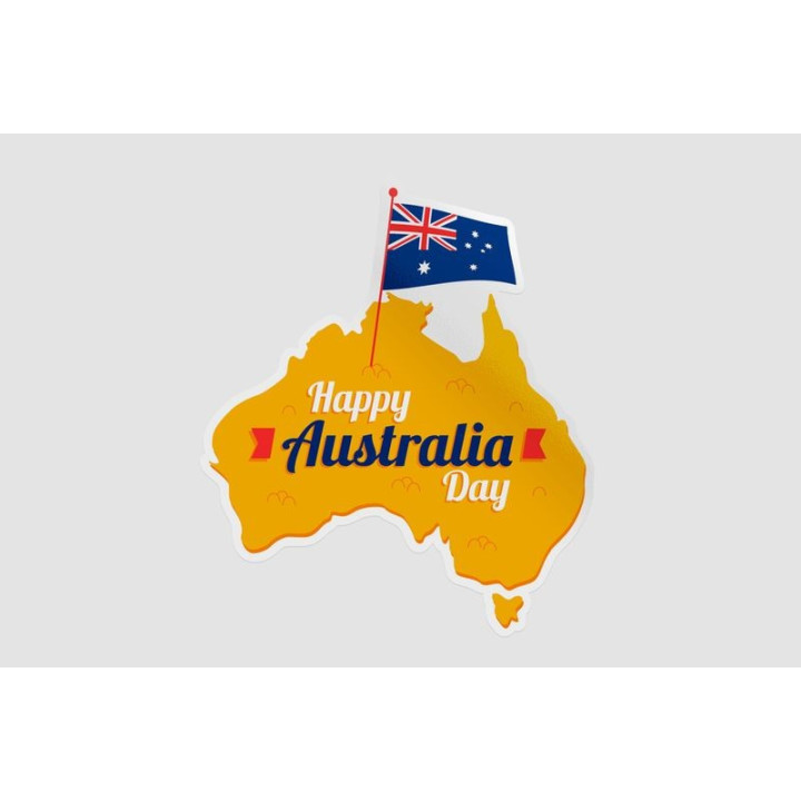 Happy Australia Day Style 297 Sticker - DecalsHouse
