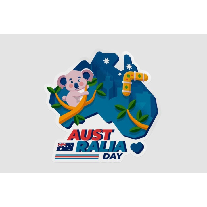 Happy Australia Day Style 311 Sticker - DecalsHouse