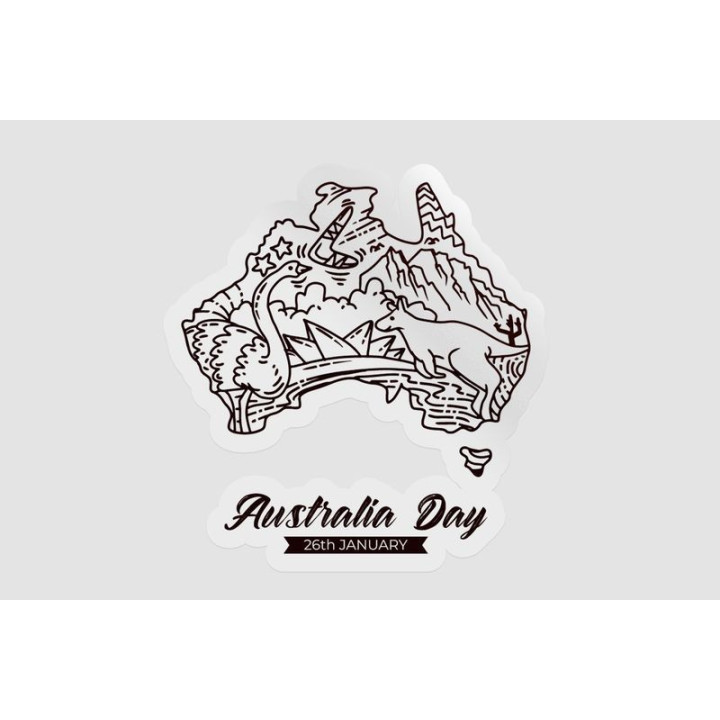 Happy Australia Day Style 32 Sticker - DecalsHouse