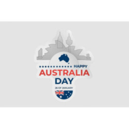 Happy Australia Day Style 34 Sticker - DecalsHouse