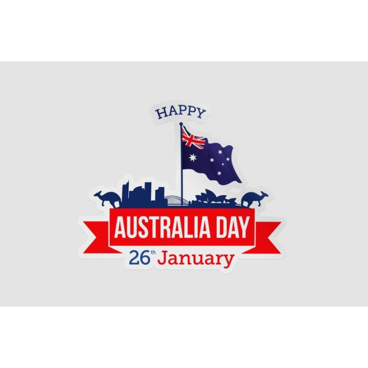 Happy Australia Day Style 42 Sticker - DecalsHouse