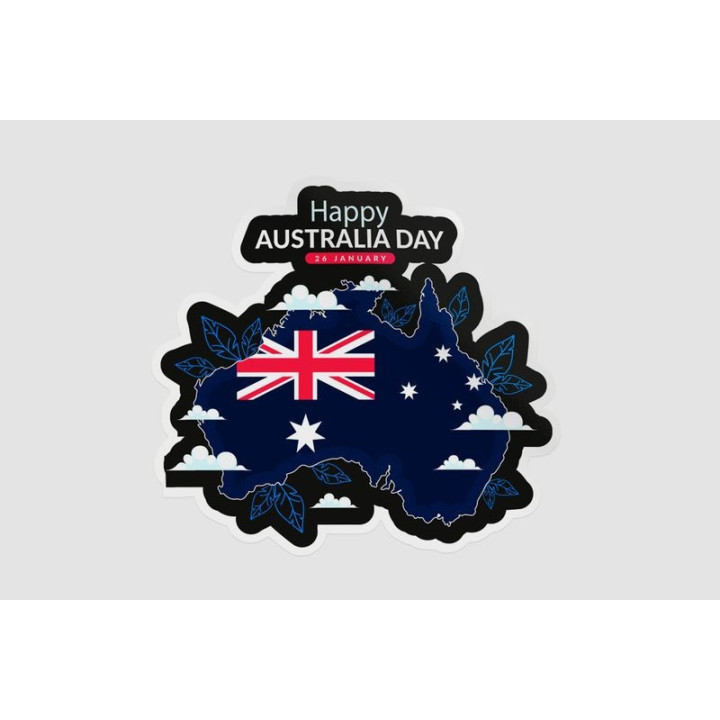 Happy Australia Day Style 7 Sticker - DecalsHouse