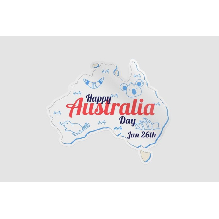 Happy Australia Day Style 73 Sticker - DecalsHouse