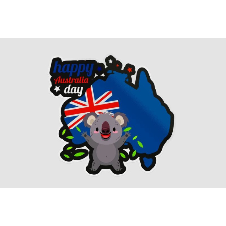 Happy Australia Day Style 75 Sticker - DecalsHouse