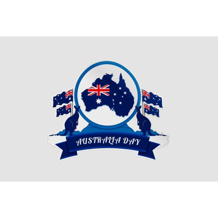 Happy Australia Day Style 77 Sticker - DecalsHouse