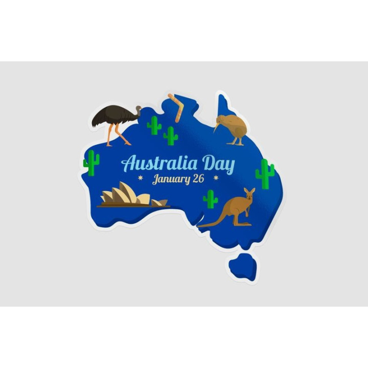 Happy Australia Day Style 81 Sticker - DecalsHouse