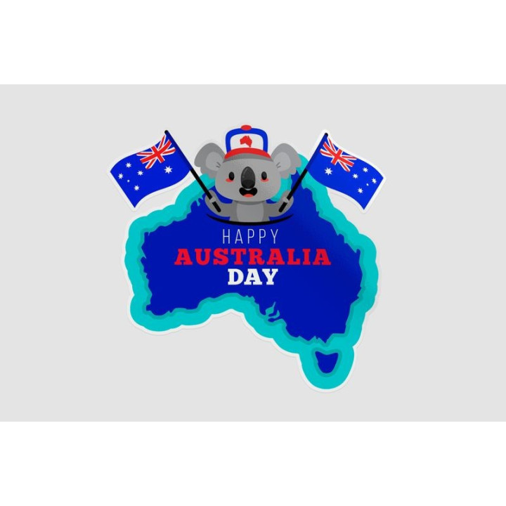 Happy Australia Day Style 86 Sticker - DecalsHouse