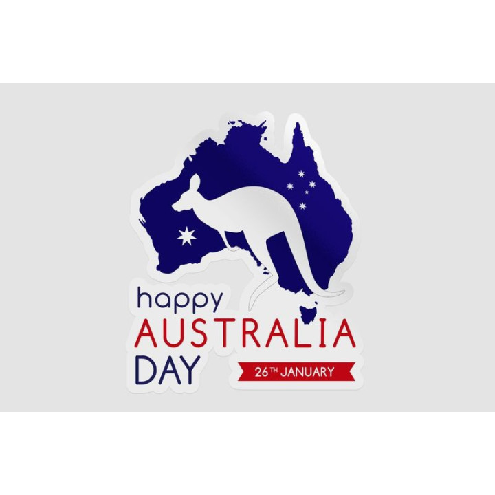 Happy Australia Day Style 90 Sticker - DecalsHouse