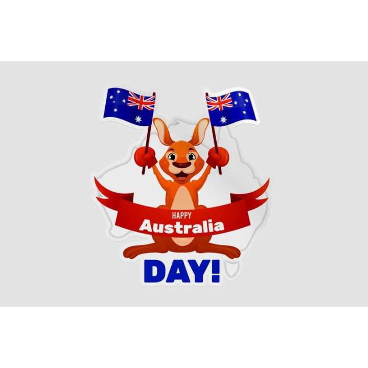 Happy Australia Day Style 93 Sticker - DecalsHouse