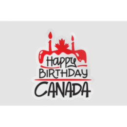 Happy Birthday Canada S Tyle 2 Sticker - DecalsHouse