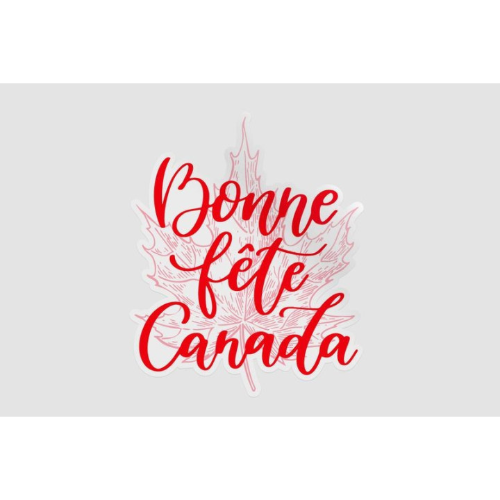 Happy Canada Day In French Sticker - DecalsHouse