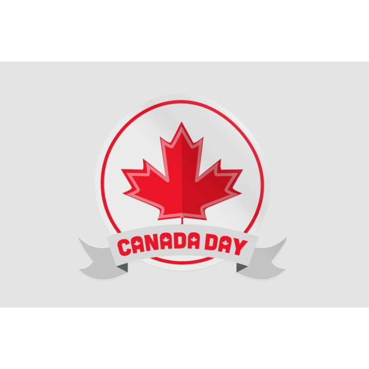 Happy Canada Day Style 11 Sticker - DecalsHouse