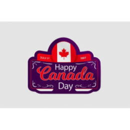 Happy Canada Day Style 15 Sticker - DecalsHouse