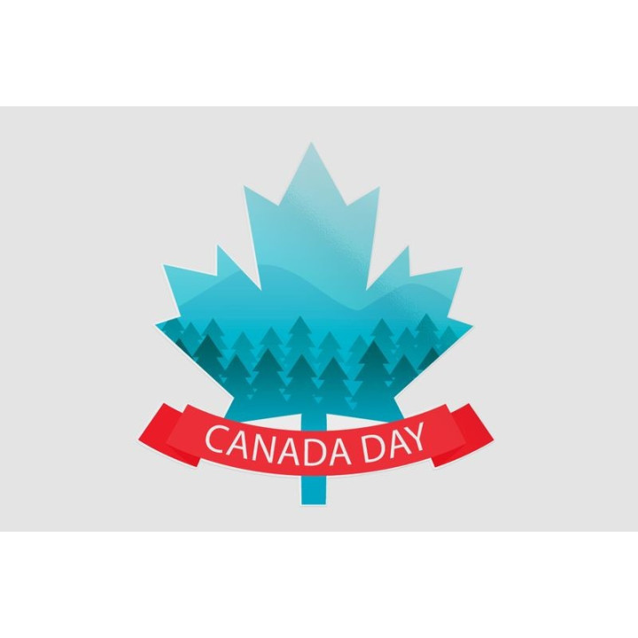 Happy Canada Day Style 17 Sticker - DecalsHouse