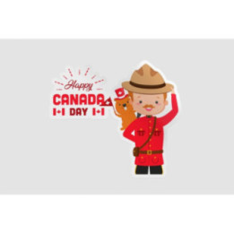 Happy Canada Day Style 20 Sticker - DecalsHouse