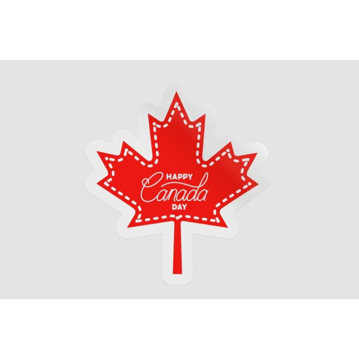 Happy Canada Day Style 23 Sticker - DecalsHouse