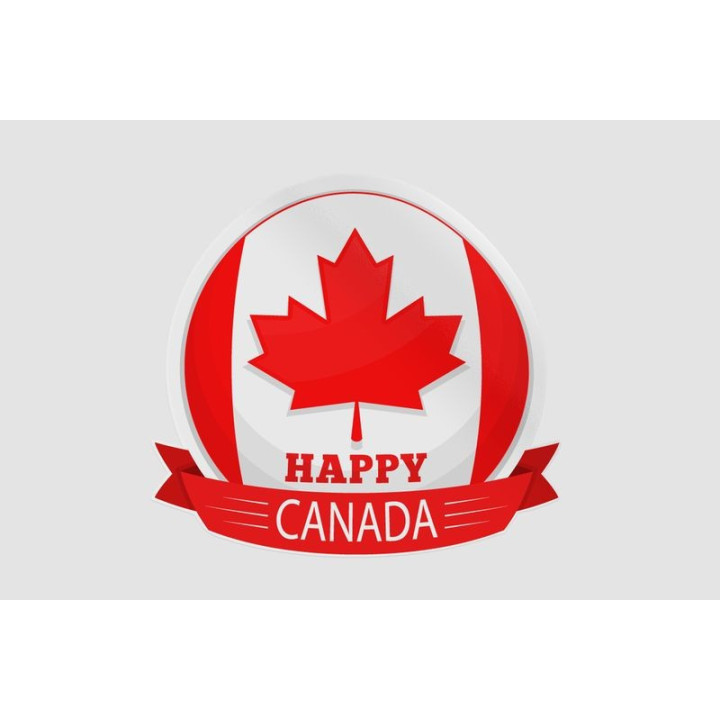 Happy Canada Day Style 26 Sticker - DecalsHouse