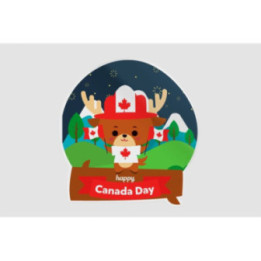 Happy Canada Day Style 29 Sticker - DecalsHouse