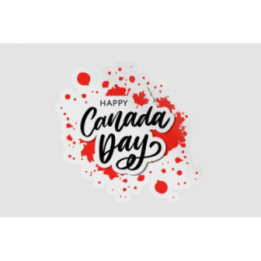 Happy Canada Day Style 4 Sticker - DecalsHouse