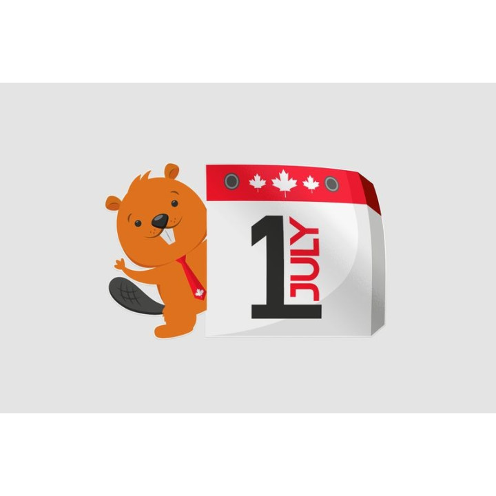 Happy Canada Day Style 42 Sticker - DecalsHouse
