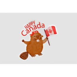 Happy Canada Day Style 45 Sticker - DecalsHouse