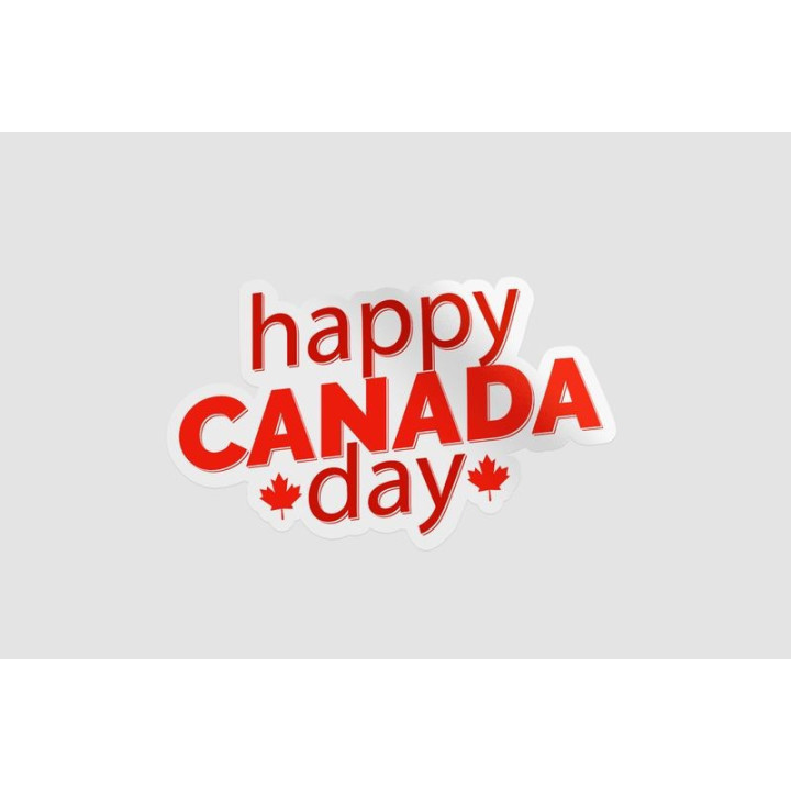 Happy Canada Day Style 47 Sticker - DecalsHouse