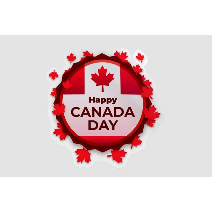 Happy Canada Day Style 53 Sticker - DecalsHouse