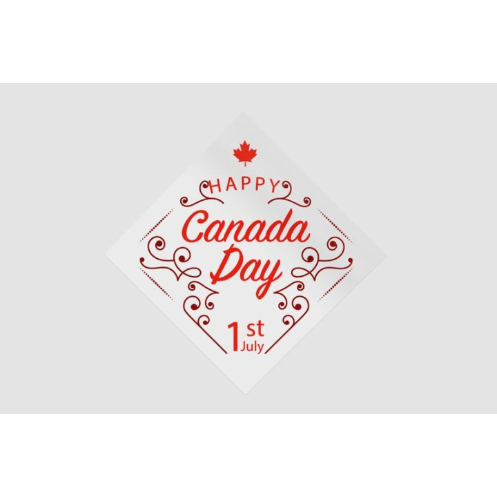 Happy Canada Day Style 54 Sticker - DecalsHouse